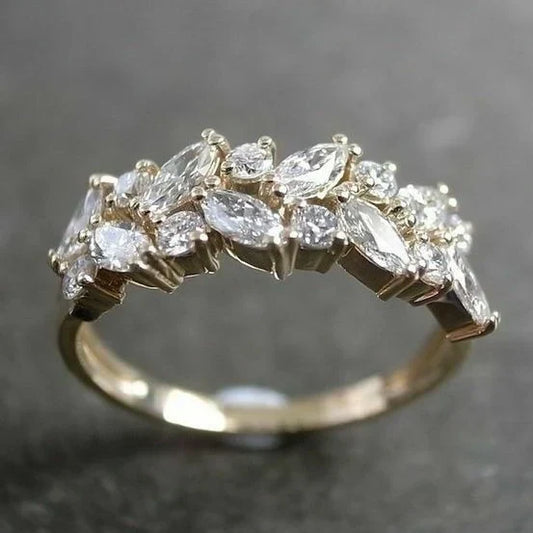 Vintage Blumen Ring in Silber