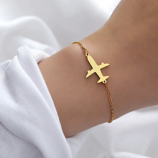 Goldenes Flugzeug-Armband