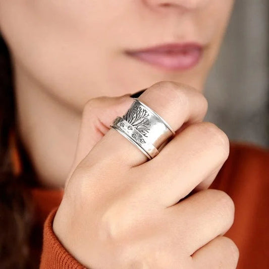 Baum des Lebens Spinner Meditation Ring