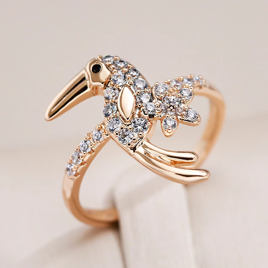 Ring Vogel Elegant und funkelnd