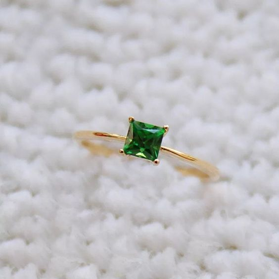 Grüner Zirkon Ring