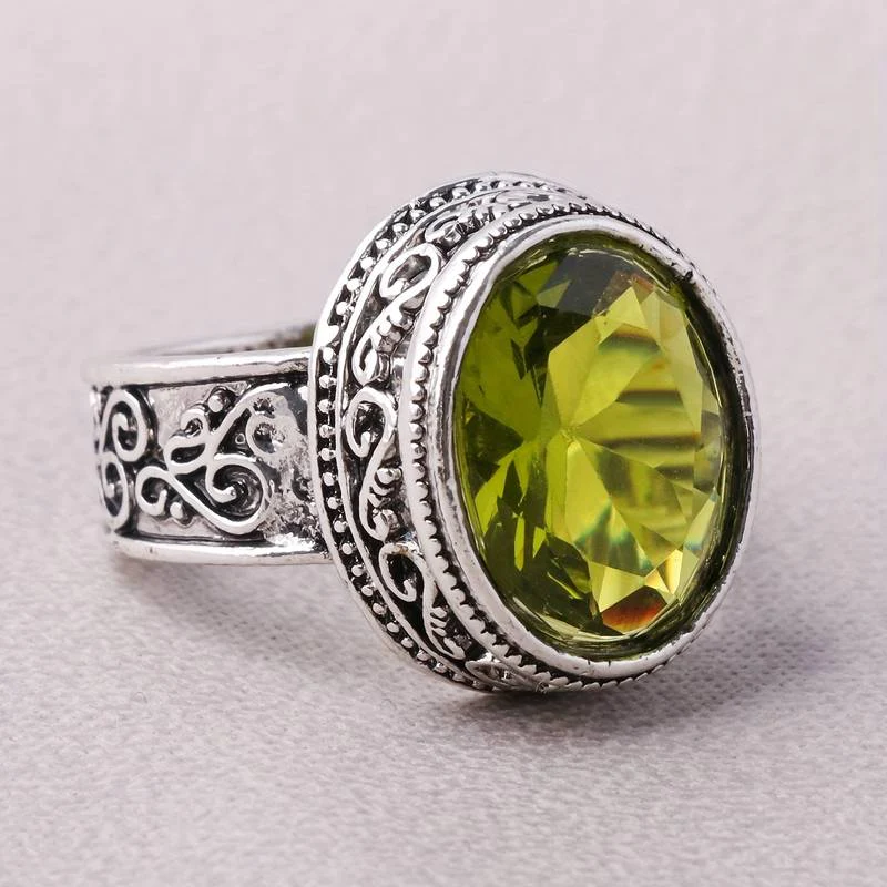 Vintage-Olivenglas-Ring