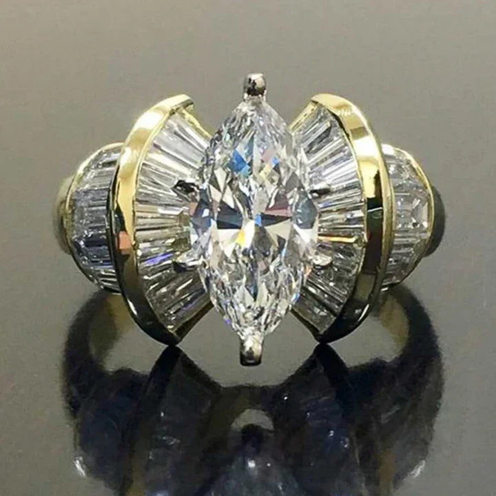 Vintage Goldener Zirkonia Ring