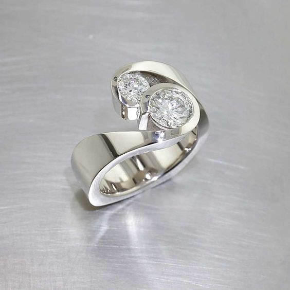 Vintage Silber Zirkonia offener Ring